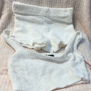 Forever 21 Cream Fuzzy High Waist Shorts